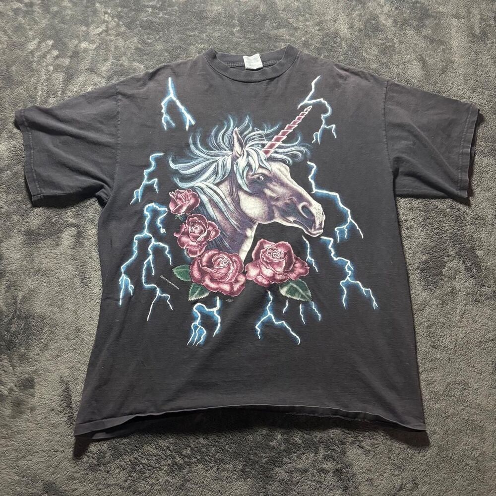 Tultex Men's Black and Grey T-shirt